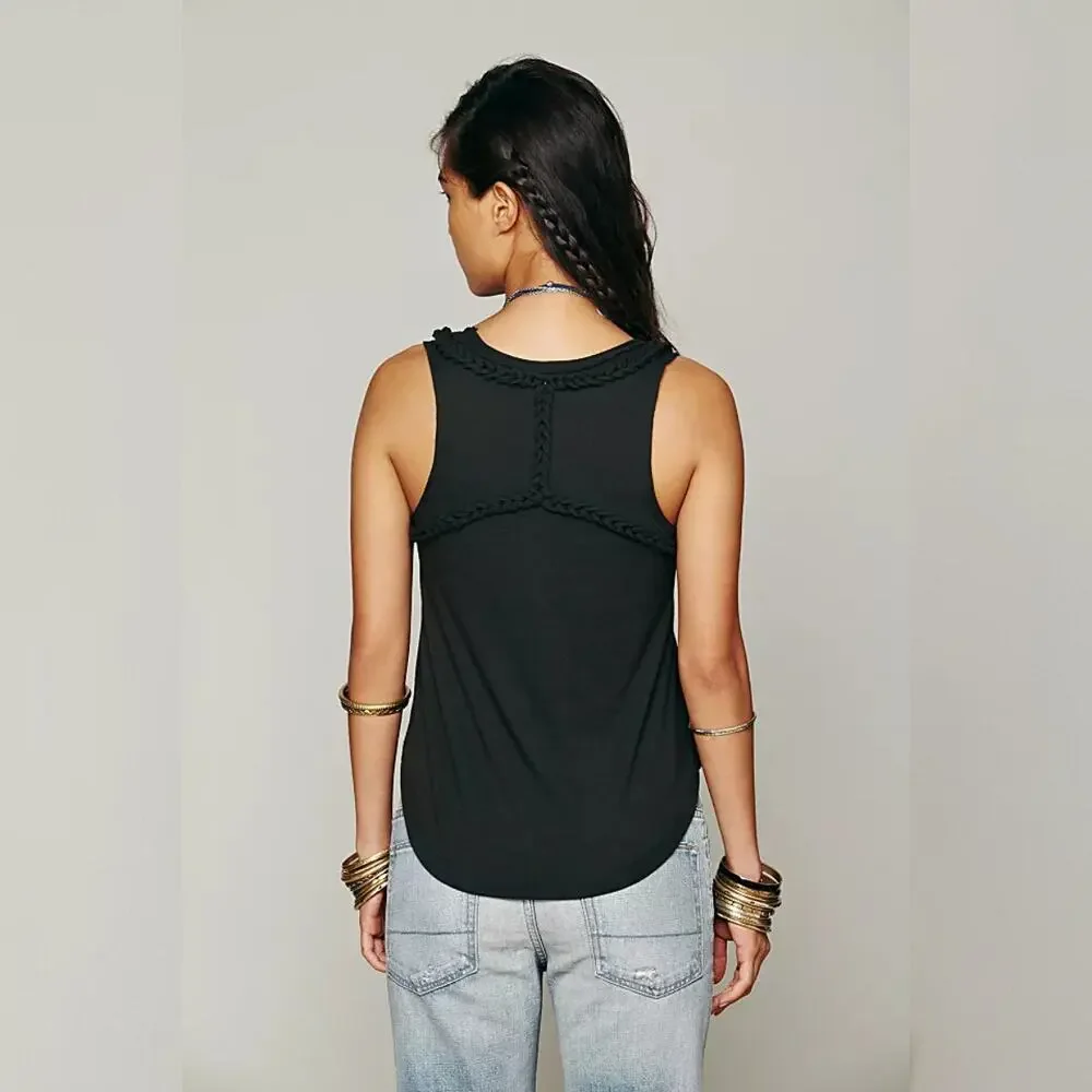 We The Free - Free People Witch Craft Graphic Tank - Washed Black - Size Medium